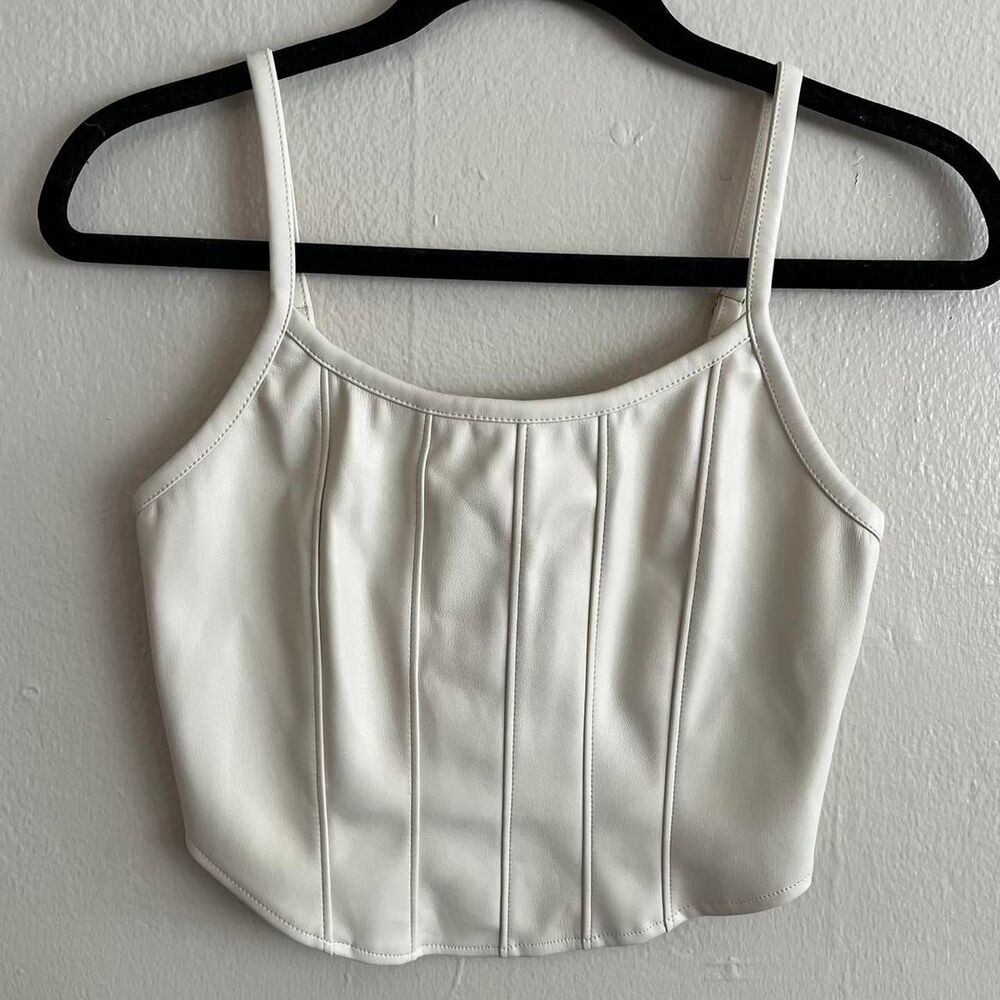 White Corset Crop Top
